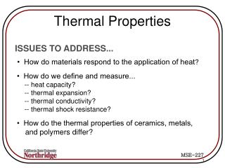 Thermal Properties