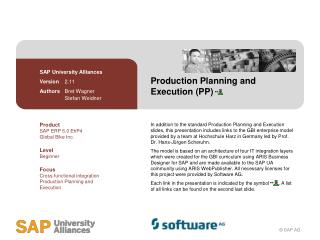 Production Planning and Execution (PP)