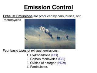 Emission Control