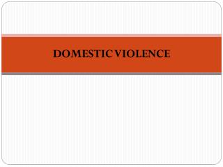 DOMESTIC VIOLENCE