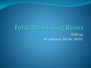 Fetal Monitoring Basics