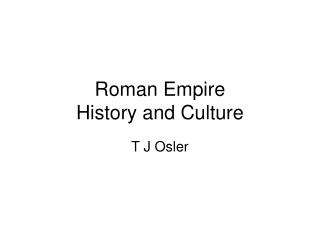 Roman Empire History and Culture