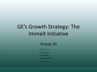 GE’s Growth Strategy: The Immelt Initiative