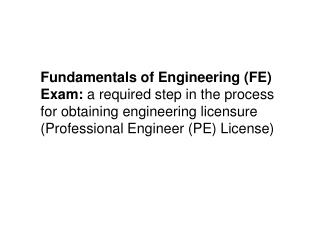 Engineering licensure - what is it? Licensure…