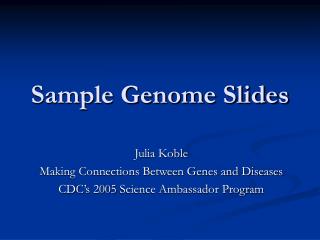 Sample Genome Slides