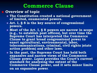 Commerce Clause