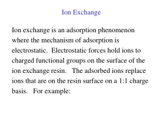 Ion Exchange