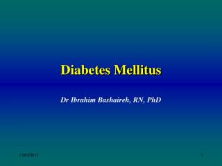 Diabetes Mellitus