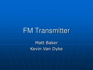 FM Transmitter