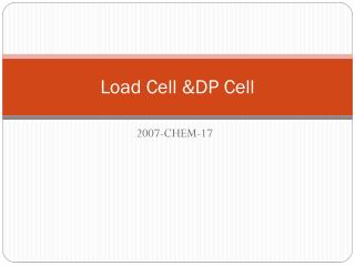 Load Cell &DP Cell