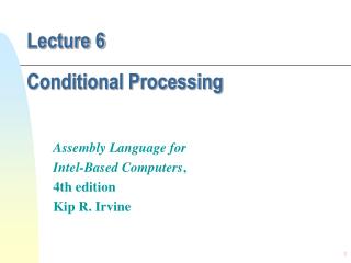 Lecture 6 Conditional Processing