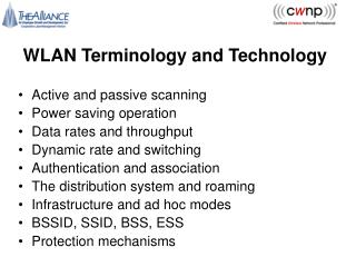 WLAN Terminology and Technology