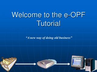 Welcome to the e-OPF Tutorial