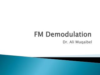 FM Demodulation