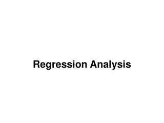 Regression Analysis