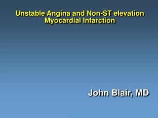 Unstable Angina and Non-ST elevation Myocardial Infarction