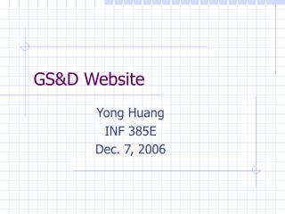 GS&amp;D Website