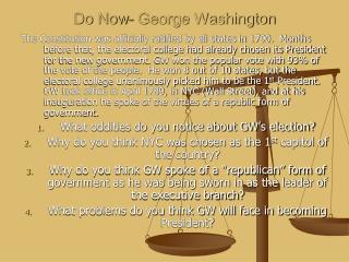 Do Now- George Washington