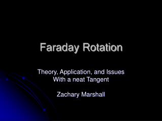 Faraday Rotation