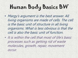 Human Body Basics BW