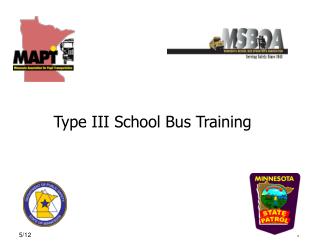 Type III School Bus Training