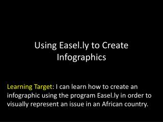 Using Easel.ly to Create Infographics