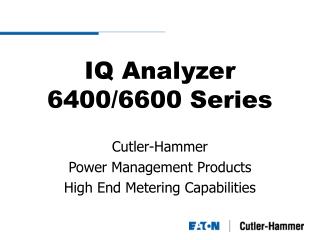 IQ Analyzer 6400/6600 Series