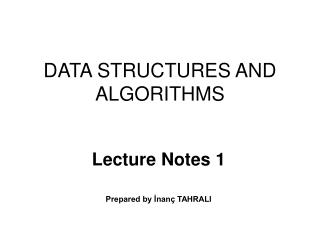 DATA STRUCTURES AND ALGORITHMS