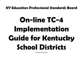 KY Education Professional Standards Board