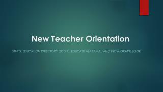 New Teacher Orientation
