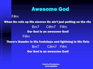 Awesome God