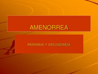 AMENORREA