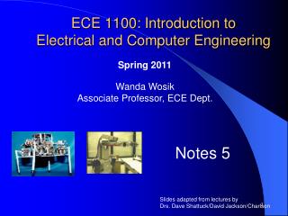 ECE 1100: Introduction to Electrical and Computer Engineering