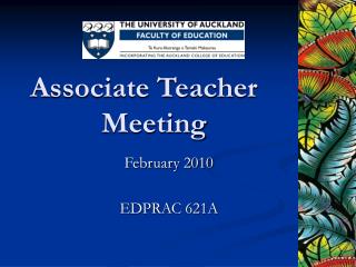 Associate Teacher 			Meeting