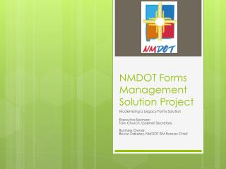NMDOT Forms Management Solution Project
