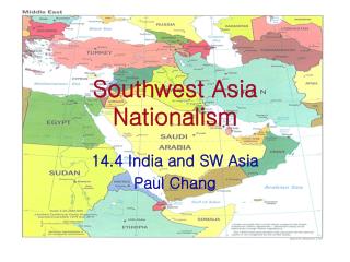 Southwest Asia Nationalism