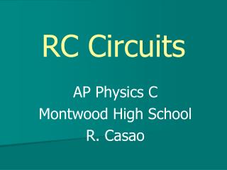 RC Circuits