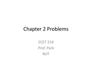 Chapter 2 Problems