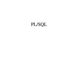 PL/SQL