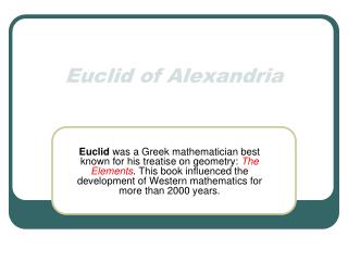 Euclid of Alexandria