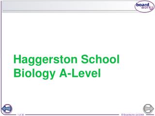 Haggerston School Biology A-Level