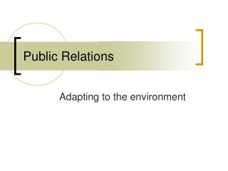 Public Relations