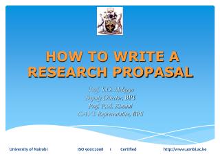 HOW TO WRITE A RESEARCH PROPASAL