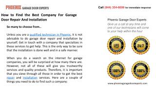 How to Find the Best Company For Garage Door Repair