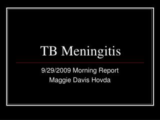 TB Meningitis
