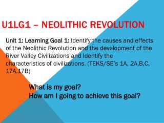 U1LG1 – Neolithic Revolution