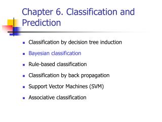 Chapter 6. Classification and Prediction