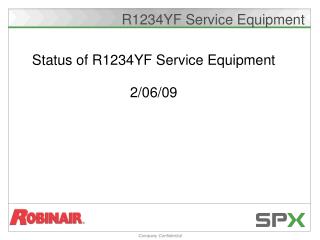 R1234YF Service Equipment