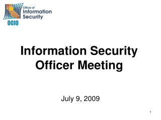 Information Security Officer Meeting