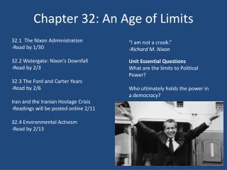 Chapter 32: An Age of Limits